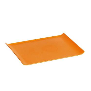 Imagem de Bandeja Servir Quadrada 30x45 Laranja em Plástico Resistente Linha Tropical Linha Premium