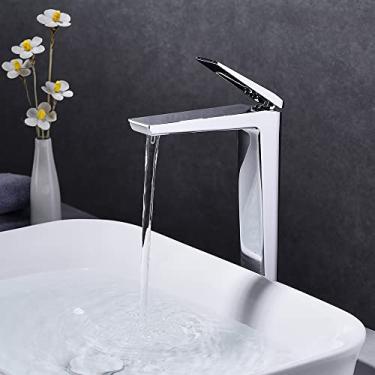 Imagem de Torneira para lavatório cromada latão maciço Cooper misturador para lavatório quente e frio torneira de água de bancada torneiras misturadoras, cromado