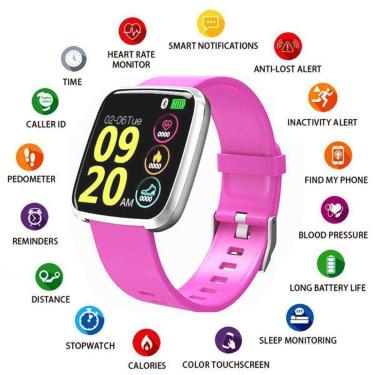 Imagem de Relógio Cardíaco Fitness Esportes SmartWatch Inteligente Monitor-Feminino