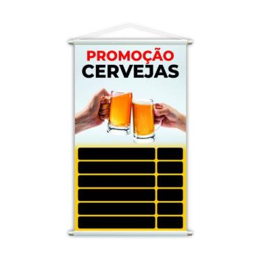 Imagem de Banner  Cervejas Bebidas Tabela Preços 60X40cm - Plimshop