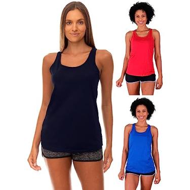 Imagem de Kit 3 Regatas Feminina Nadador Cavada Academia MXD Conceito Camiseta Musculação Academia Fitness Sem Estampas Lisas (M, Opção 03)