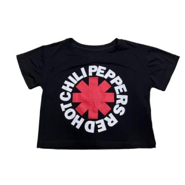 Imagem de Blusa Red Hot Chilli Peppers Blusinha Cropped Camiseta Feminina Banda