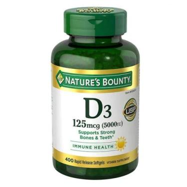 Imagem de Vitamina D3 Nature's Bounty 125Mcg 5000Iu 400 Softgels Importado Origi
