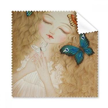 Imagem de Dress Butterfly Pretty Girl Óculos de pintura chinesa pano de limpeza presente limpador de tela de telefone 5 peças