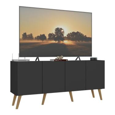 Imagem de Rack Retrô Para Tv Até 50 Polegadas Com Mp1071 Preto natural