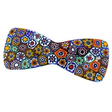 Imagem de GlassOfVenice Clipe de cabelo de gravata borboleta Murano Glass Millefiori - Multicolorido