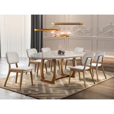 Imagem de Sala De Jantar Moderna Com 6 Cadeiras 2,0X1,0M - Zara - Requinte Salas