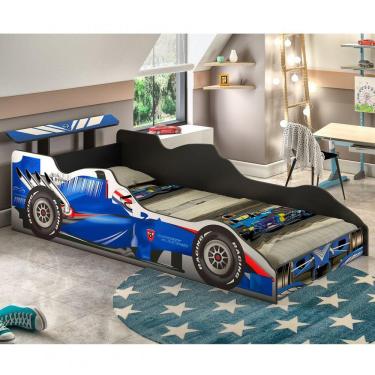 Imagem de Mini Cama Infantil Carro Formula 1 J&A Móveis Azul