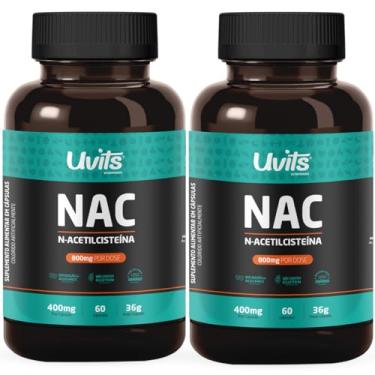 Imagem de 2x Nac N-acetil L-cisteína 800mg 60 Cápsulas - Uvits