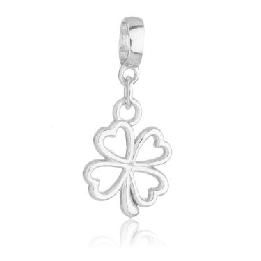 Imagem de Pingente Berloque Trevo 4 Folhas Pandora Banhado a Prata 925