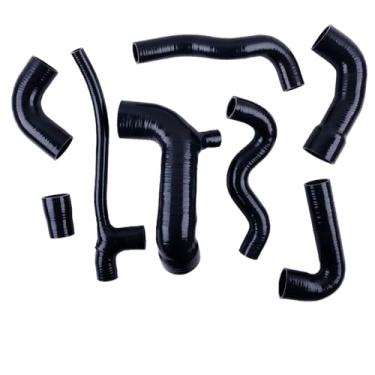 Imagem de JOIUYOLJ Mangueira de silicone para Fi at Uno Turbo IE MK2 1372cc 1.4L Mangueira Intercooler de Radiador de Silicone (8078+8080+8084+8085-BK)