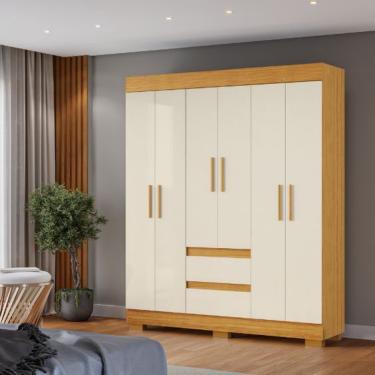 Imagem de Guarda Roupa acp Maya 6 Portas - Nature/Off White