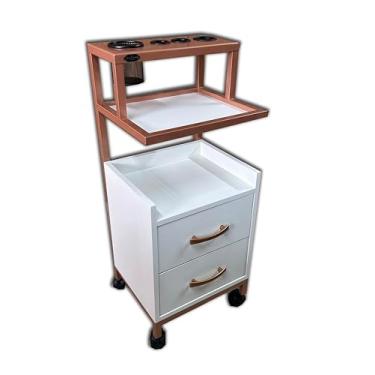 Imagem de Carrinho Auxiliar para Salão Cabeleireiro e Atendimento em Clínica (Rose)