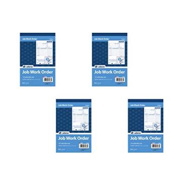 Imagem de Adams Livro Ordens Serviço Trabalho, Autocopiativo 3 Partes, Branco/Canário/Branco, 5-9/16 X 8-7/16 Polegadas, 33 Conjuntos (T5868), Pacote 4