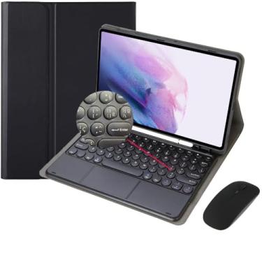 Imagem de Capa para Galaxy A9+ Plus de 11 polegadas (SM-X210/X216/X218) com teclado, com teclado ABNT2 Bluetooth sem fio captado e magnético, suporte para S Pen, fólio (Black)