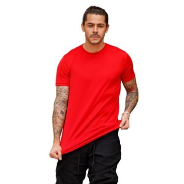 Imagem de Camiseta Masculina Academia Dry Fit Premium Gola Redonda Manga Curta Donna Martins (BR, Alfa, M, Regular, Vermelho)