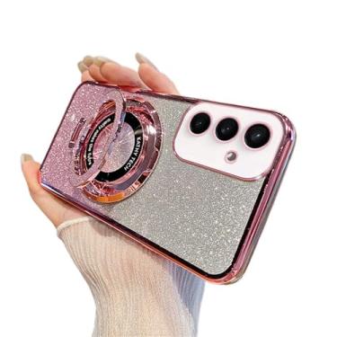 Imagem de Asdsinfor Capa para Motorola Moto G24, [cartão de glitter e suporte] Capa de silicone transparente macia e fofa para mulheres e meninas, à prova de choque, flexível [proteção total da lente da câmera]