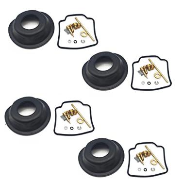 Imagem de Kit de reparo de carburador para Polaris Magnum 325 330 425 500 ATV Configure diafragma de vácuo Junta de válvula de agulha peças de parafuso de ar (4 conjuntos)