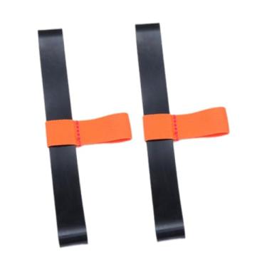 Imagem de kowaku 2 pçs banda retentor de mergulho cilindro mangueira retentor cinta banda de retenção wearproof elástico fácil uso ligação banda para cilindro 6l, Laranja