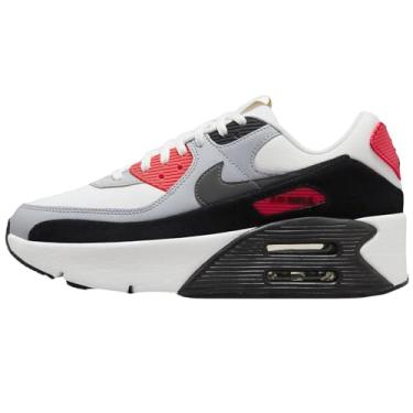 Imagem de Nike Tênis feminino Air Max 90 LV8 (FD4328-100, Sail/Phantom/Orewood Claro/Sail), Summit branco/preto/cinza lobo/cinza fumê, 38