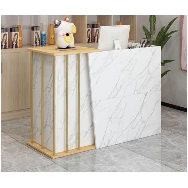 Imagem de Balcão de recepção Simples Moderno Supermercado Loja de conveniência Hotel Pequeno Bar Salão de beleza Loja de roupas Caixa Recepção Use em qualquer lugar, cor mármore, 100x40x90cm