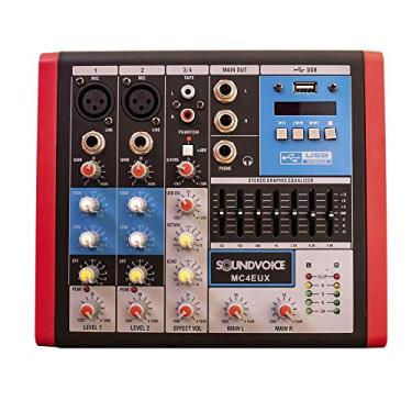 Imagem de Mesa De Som Mc4 Eux Mixer 4 Canais Usb Soundvoice
