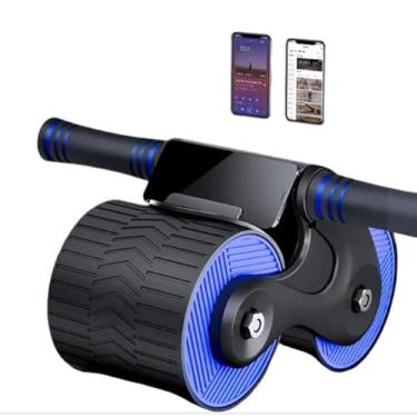 Imagem de Roda de Rolo Duplo para Exercícios Abdominais, Treinamento de Braços, Tórax, Costas e Membros Inferiores