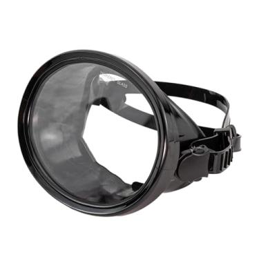 Imagem de SM SunniMix Máscara de mergulho de lente única Máscara de mergulho com snorkel À prova d'água Óculos de natação profissionais para pesca submarina subaquática