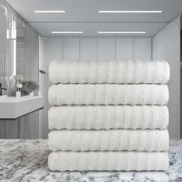 Imagem de Kit Com 5 Toalhas Banhão Gigante Grossa para Hotel: Conforto e Luxo ao Seu Alcance!