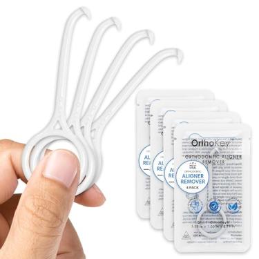 Imagem de OrthoKey Ferramenta de remoção de alinhador transparente para dentes — Removedor Invisalign para aparelhos e retentores removíveis invisíveis — Cabe em um limpador de estojo de transporte ou alinhador