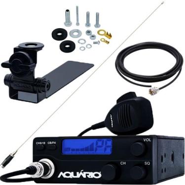 Imagem de Rádio Móvel Px 40 Canais RP-40 Antena Mini Maria Mole Inox 1,40 metros