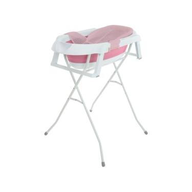 Imagem de Banheira de Bebê com Suporte Safety 1st Smile Rosa 35L, Rosa