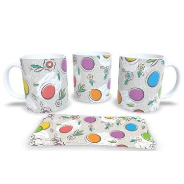 Imagem de Canecas de Porcelana Branca Personalizadas Coleção Pascoa 6 - Estampa 