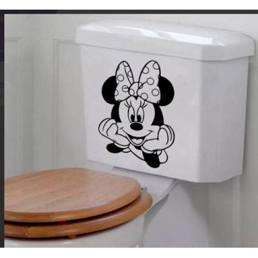 Imagem de Adesivo para Vaso Sanitário Minnie Decoração Casa Adesivo de Parede Ad