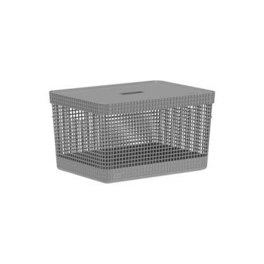 Imagem de Cesto Grid com Tampa 20L Chumbo Ou, U