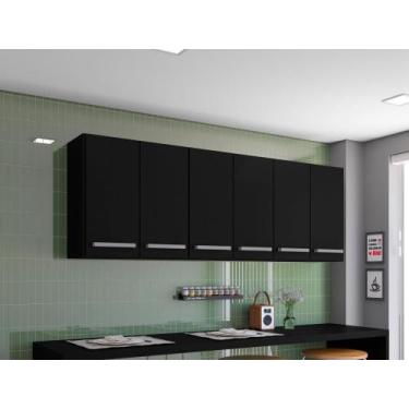 Imagem de Armario Suspenso de Parede Maldivas Preto Bela Casa - Casa Moderna Mov