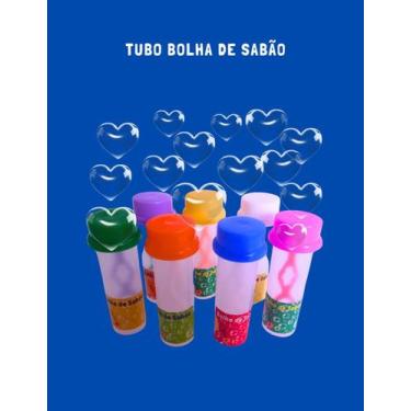 Imagem de 50 Tubo Tubete Para Bolha de Sabão Brinquedo Infantil Para Kit Festa L