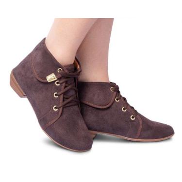 Imagem de Bota Coturno Feminino Botinha Lisa Cano Curto - Leila Soares, 37, Cara