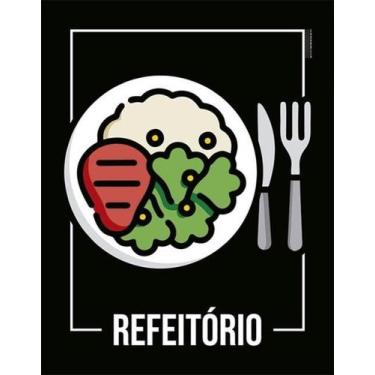 Imagem de Kit 3 Placas Desenho - Refeitório - Sinalizo