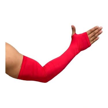 Imagem de Par Manguito com Dedo Manga Proteção UV50+ Ciclista Motoboy Esportes e