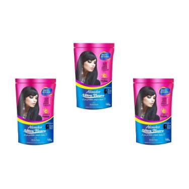 Imagem de Hene em Gel Perfumado Modelo Alisador Ultra Negro 05x180gr Preto Forte