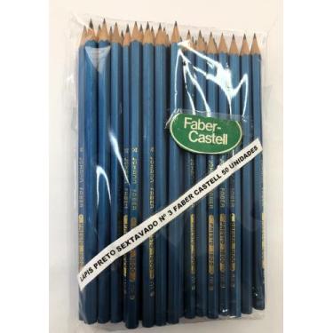 Imagem de Lápis preto sextavado nº3  1600 Faber Castell com 50 unidades