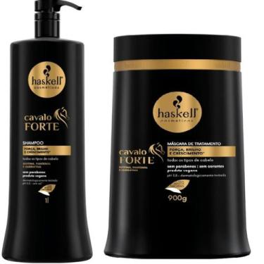 Imagem de Kit Haskell Cavalo Forte Shampoo 1 Litro + 1 Mascara 900 ML