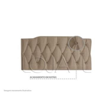 Imagem de Cabeceira Estofada Cama Box Solteiro 90 cm Nicole - Magazine L, Areia
