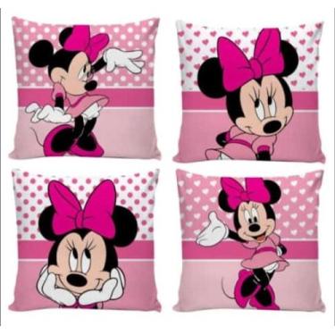 Imagem de Kit 4 Capas Decorativas Personalizadas Luxo Casa Minnie Mouse - Gabi F