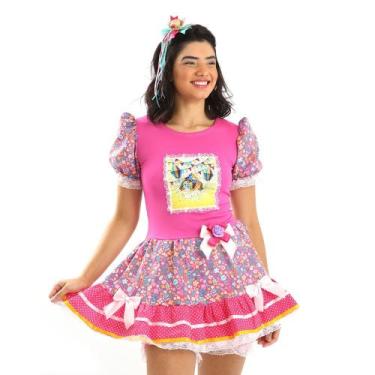 Imagem de Vestido Quadrilha Adulto Festa Junina Lindo Do P ao GG a pronta entreg