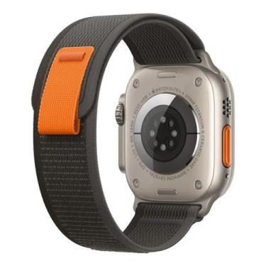 Imagem de Pulseira de Nylon para iWatch 42mm / 44mm / 45mm / 49mm - Preto com Ci