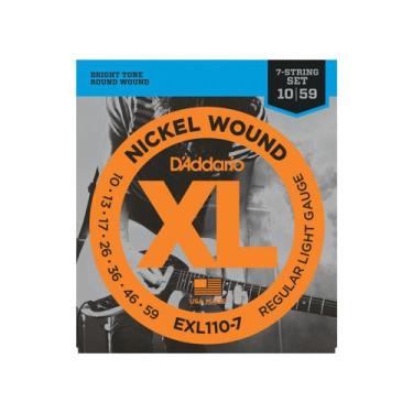 Imagem de Encordoamento para guitarra d'addario exl110-7 0.10 a 0.59 7 cordas