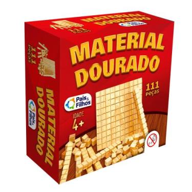 Imagem de Material Dourado Para Aprender Matemática 111 Peças Madeira - Pais e F