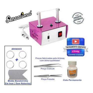 Imagem de Máquina De Cortar Fita + Kit Pinças + Cola - Kit Luz - Artmaq